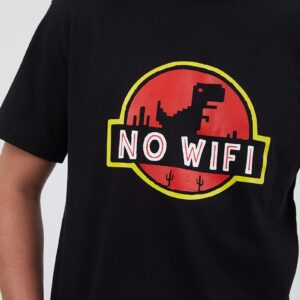 Men T-shirt WiFi Dino Black