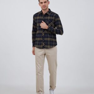 Jonas Flannel Shirt Black Cream