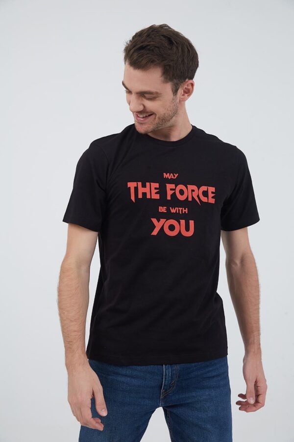 Men T-shirt May the Force be With You Black