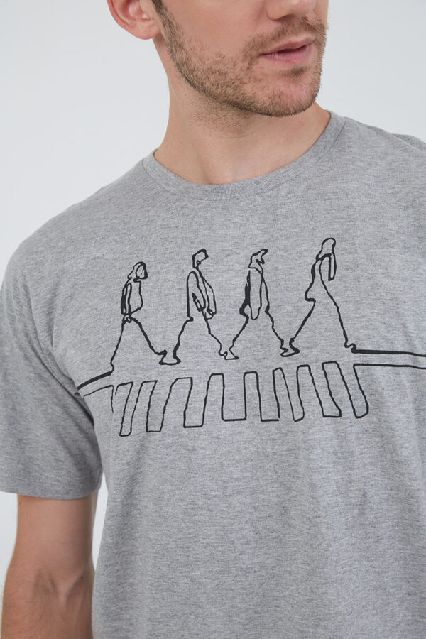 Men T-shirt Abbey Road Grey