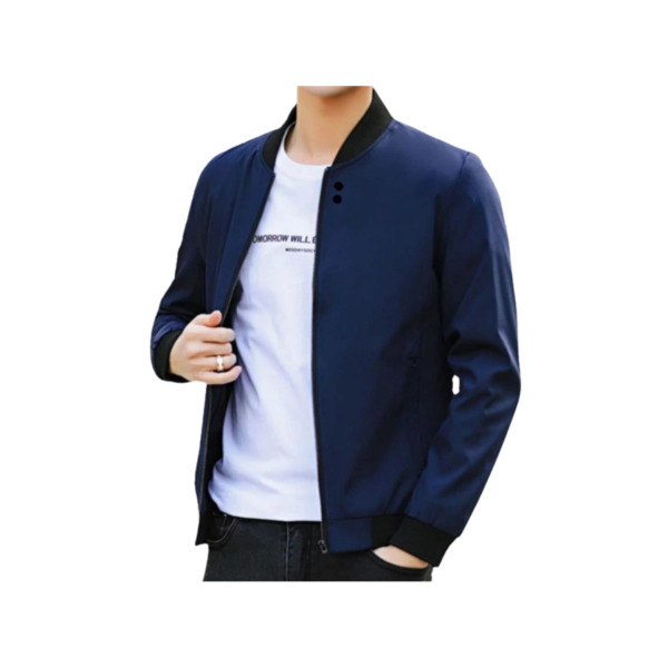 JAKET BOMBER PRIA TERBARU/JAKET PRIA BOMBER/JAKET - biru navy